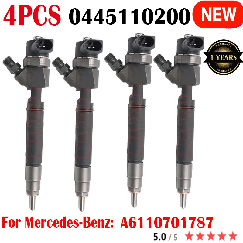 4шт. 0445110200 A 6110701387 Высококачественная дизельная форсунка W 0986435061 Для Mercedes Benz C-Class