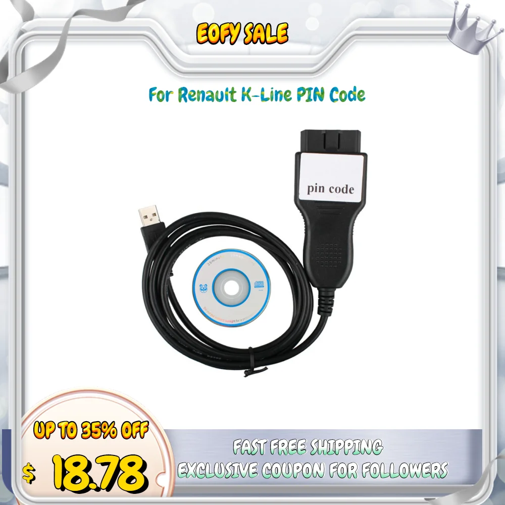 

For Renault PIN Code Reader Scanner Supports K-Line PIN Code Reading Key Programming For Renault K-Line From 1996 To 2013