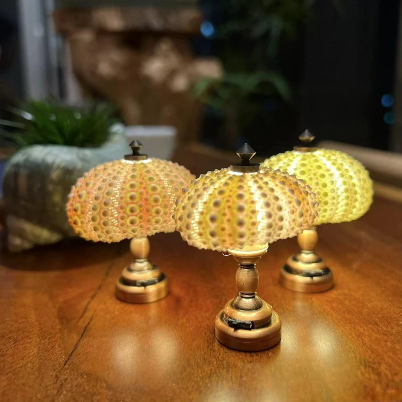 

Lamp Shell Night Light Bedroom Decoration Children's Birthday Gift for Girlfriend Bestie Sea Urchin Night Light Decoration