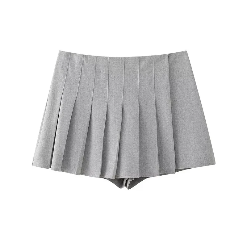 Модный женский комплект UETEEY из 2 предметов серая однобортная рубашка с