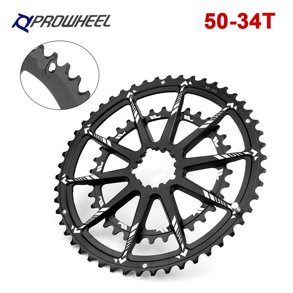 

PROWHEEL Road Bike Wide and Narrow Chainring 50-34T GXP 40/42/44/46/48T Chain Wheel 22S Bicycle Sprocket For Sram Cycling Parts