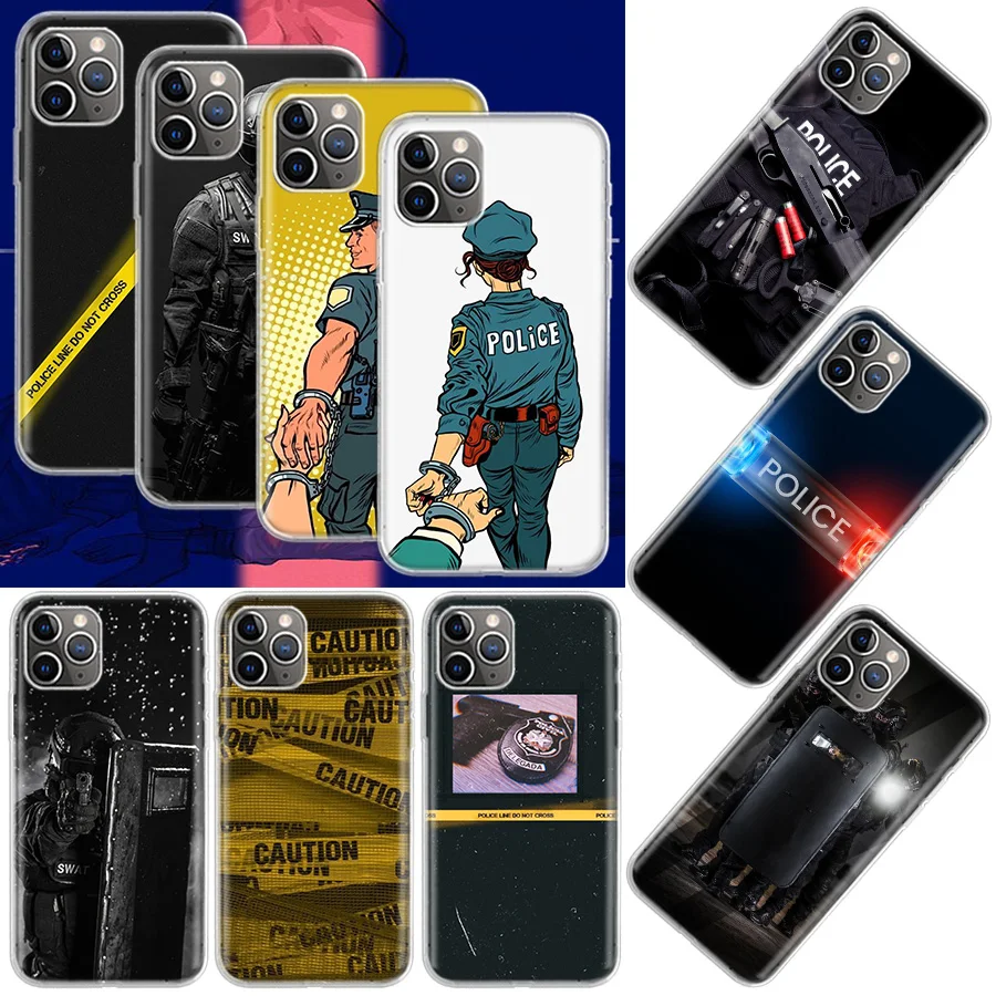 Полицейский чехол для телефона ФБР SWAT для Apple Iphone 12 Mini 14 13 Pro Max 11 X XS XR 8 7 6 6S Plus SE 2020 5 дюймов