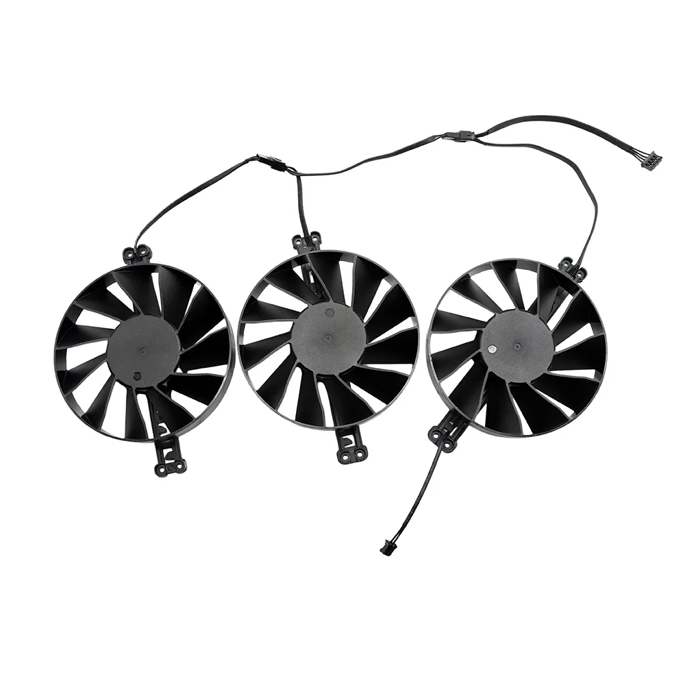 Фото Новый охлаждающий вентилятор 9060XT для видеокарты XFX Radeon RX9060XT SWIFT OC TRIPLE, сменная панель вентилятора с вентилятором №2