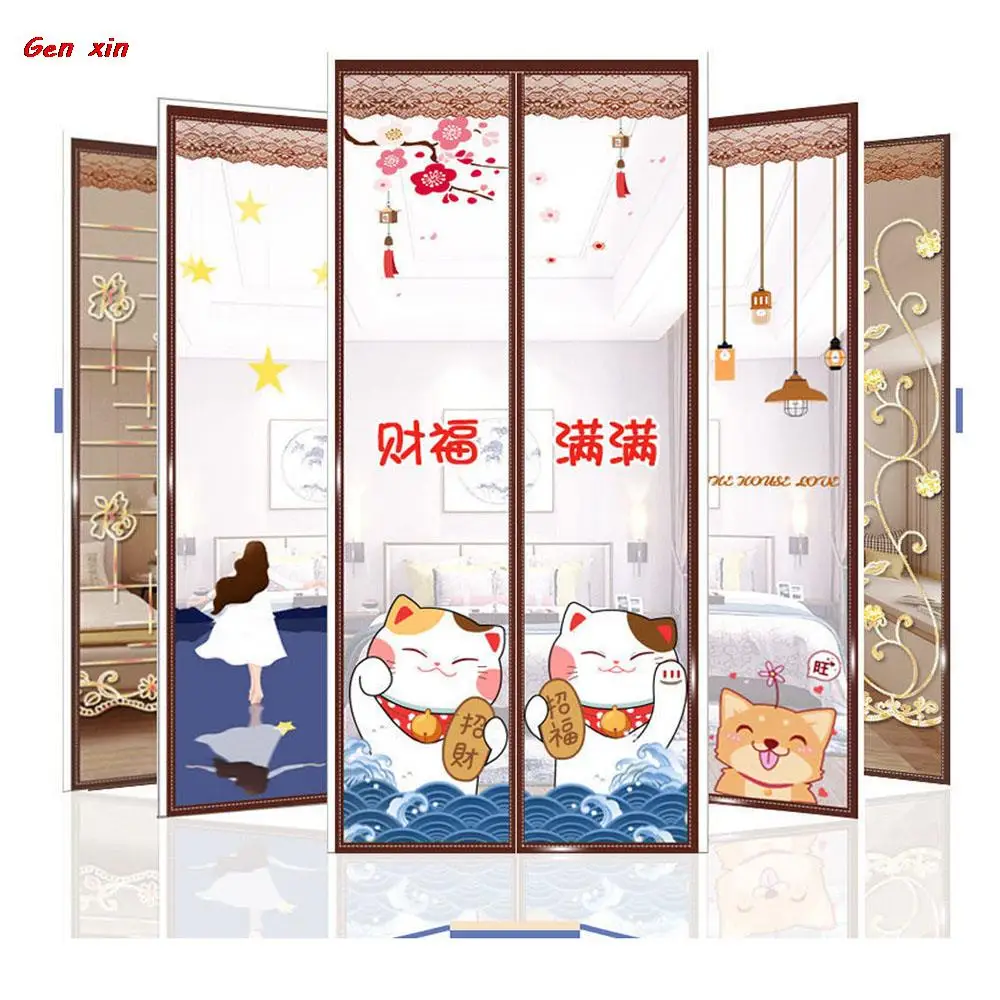 

Magneticas Moustiquaire Fenetre Cortina Screen Door Curtain Anti-Mosquito Net Fly Insect Screen Mesh Automatic Closing Custom