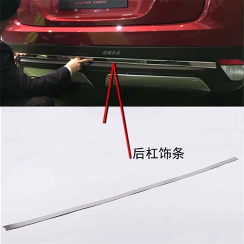 

for Mitsubishi Eclipse Cross 2018-2019 high quality stainless steel Rear Trunk lid trim cover Trunk light bar Car Styling