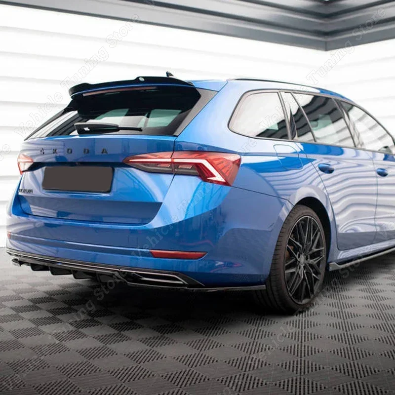 Для Skoda Octavia MK4 Estate Standard / RS Combi 2019 2020 2021 2022 2023 глянцевый черный ABS Автомобильный