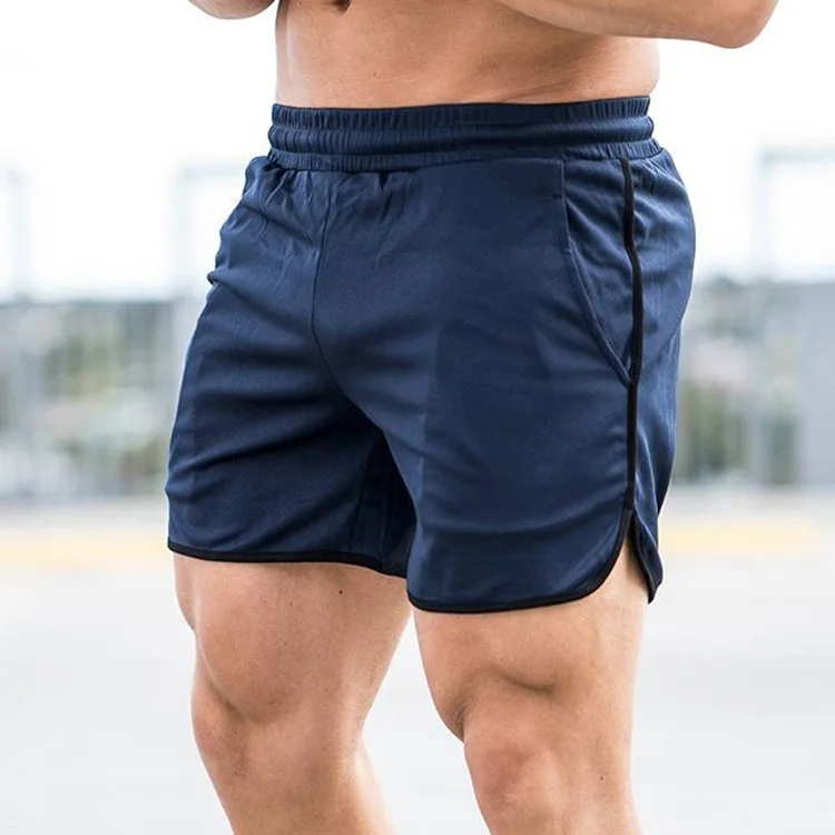 Men Shorts Summer Fitness Bodybuilding Gyms Workout Male Breathable Mesh Quick Dry Sportswear Jogger Beach Short Pants