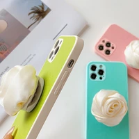 for iphone 13 promax rose stand phone case leather cross pattern rose stand phone case for iphone 12 11 pro max stand phone case