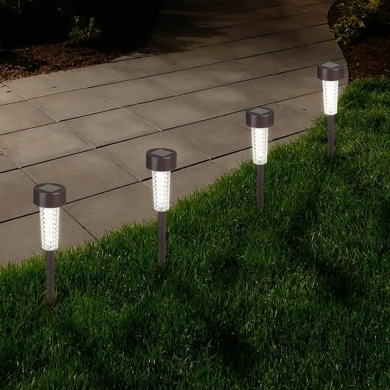 

Powered Lights (Set of 6)- LED Outdoor Stake Spotlight Fixture for Gardens, Pathways, and Patios by -Bronze Camping lamp Solar l