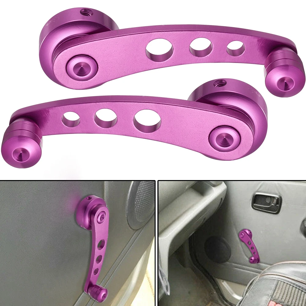 

Window Crank Handle 2pcs Aluminum Alloy Car Window Winding Handle Riser Winder Crank Fit for Classic Car