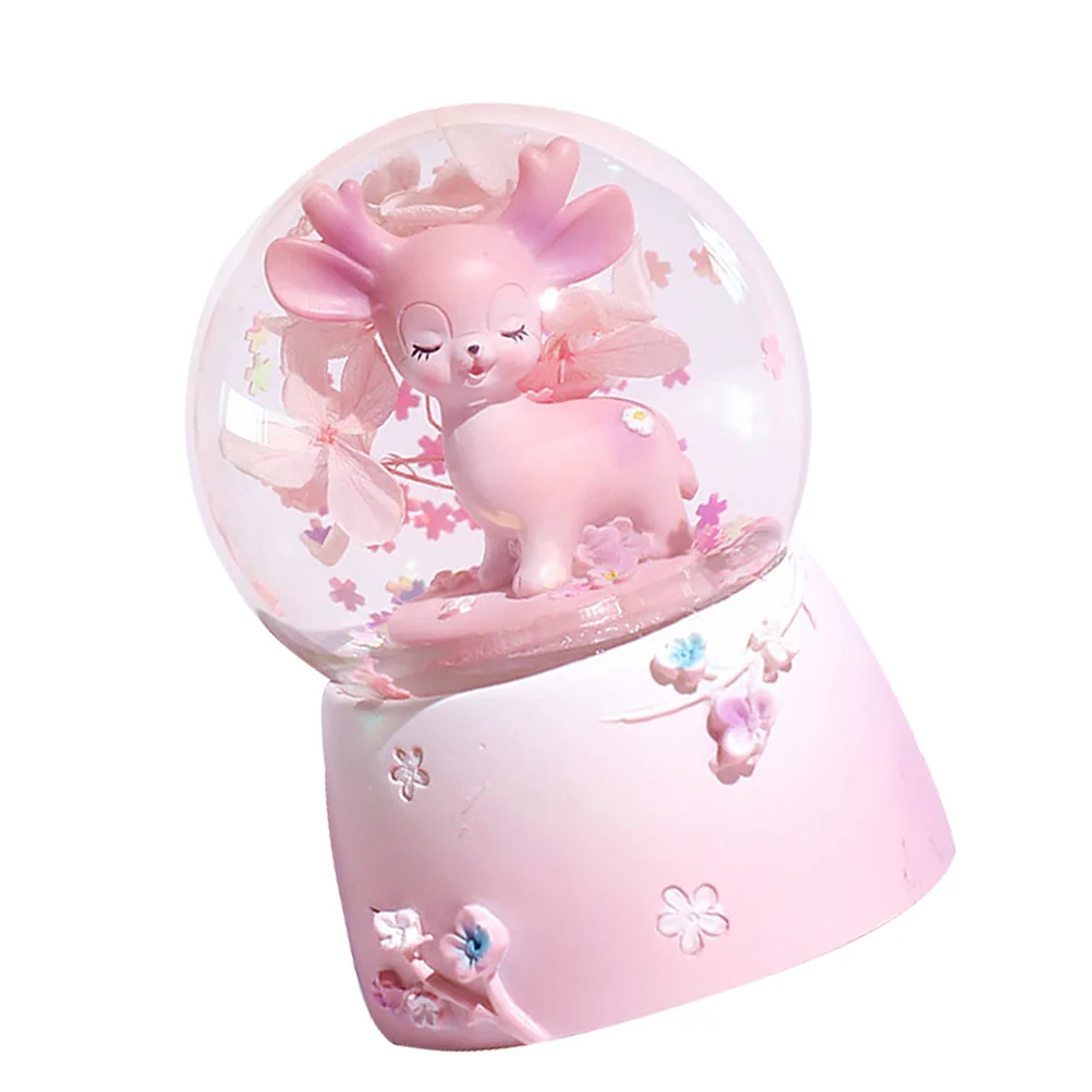 

Globe Snowwater Clear Ballsglobes Crystal Ornaments Christmas Deer Ornament Kids Snowflake Animalbox Resin Transparentdecor