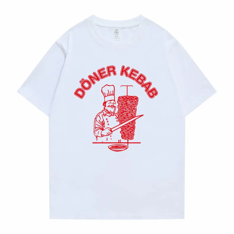 

Funny Doner Kebab Graphic Tshirt Short Sleeve Men's Hip Hop Streetwear Male T Shirt Men Women Fashion Cotton Oversized T Shirt