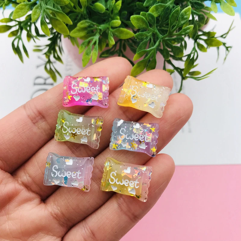 20 шт. разноцветные блестящие конфеты для творчества ювелирных изделий