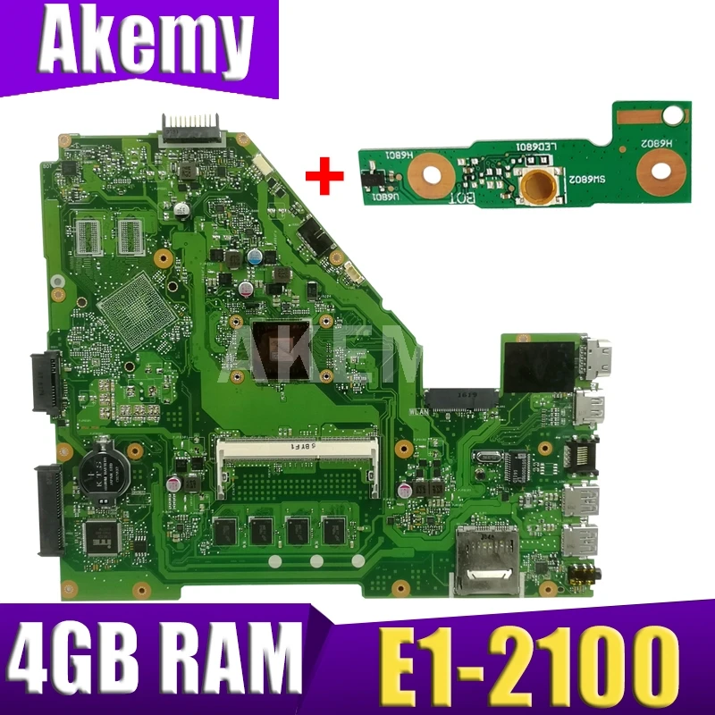 

X550WA Motherboard E1-2100U 4Gb RAM For ASUS X550 X552W X550WE X550W D552W Laptop motherboard X550WA Mainboard test 100% OK