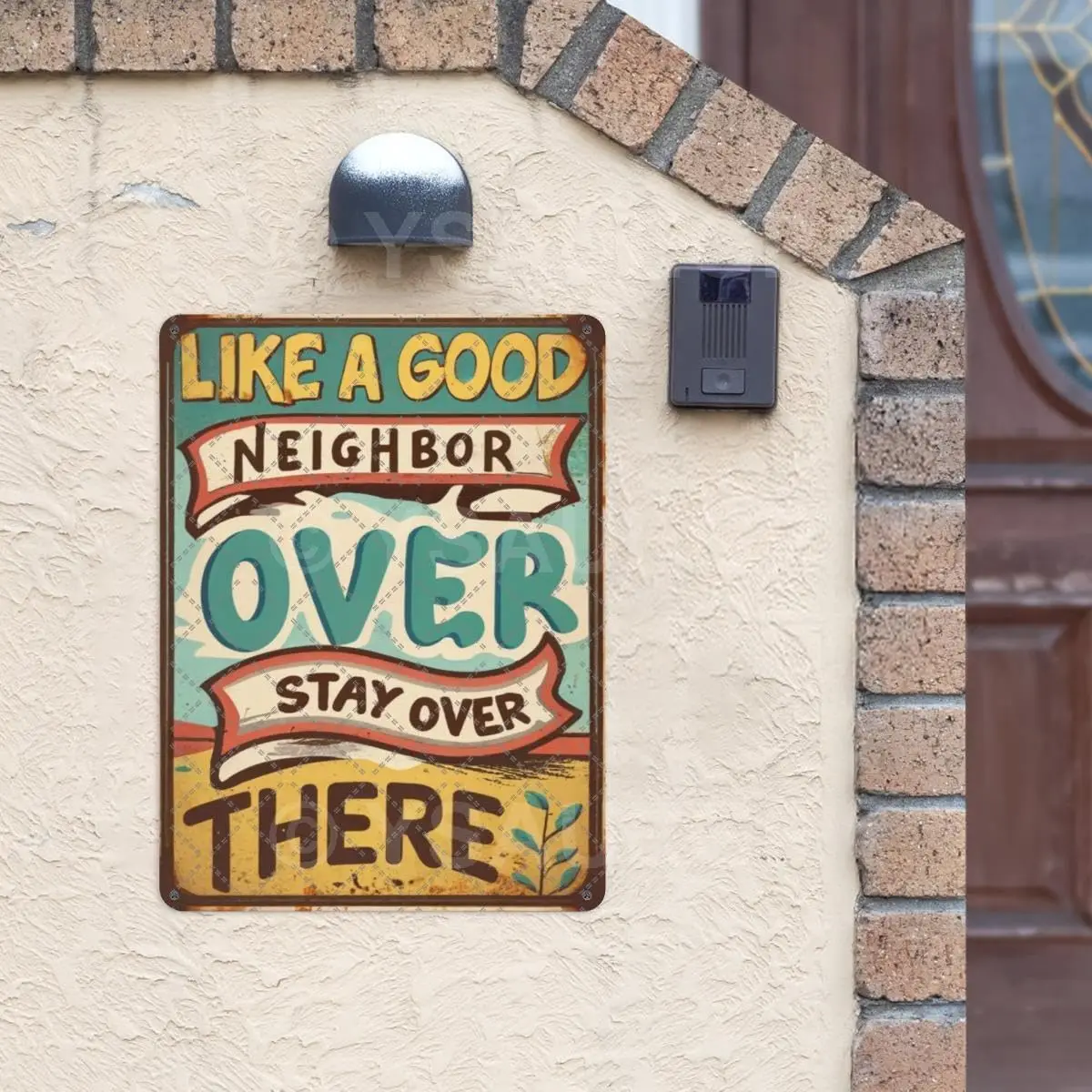 Забавный Vntge Tn Sgn 8x12 nch Rectngulr Metl Wll Decor Ретро Lke Good Neghbor Sty Over There для дома Ktchen Br Pub Grg