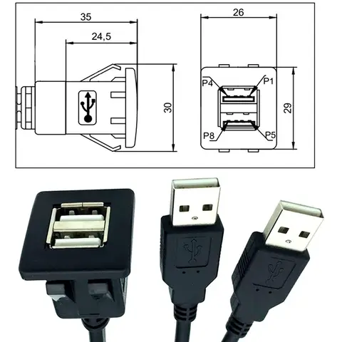 AXONUS Кабель-переходник USB 3.0/2.0  1 м
