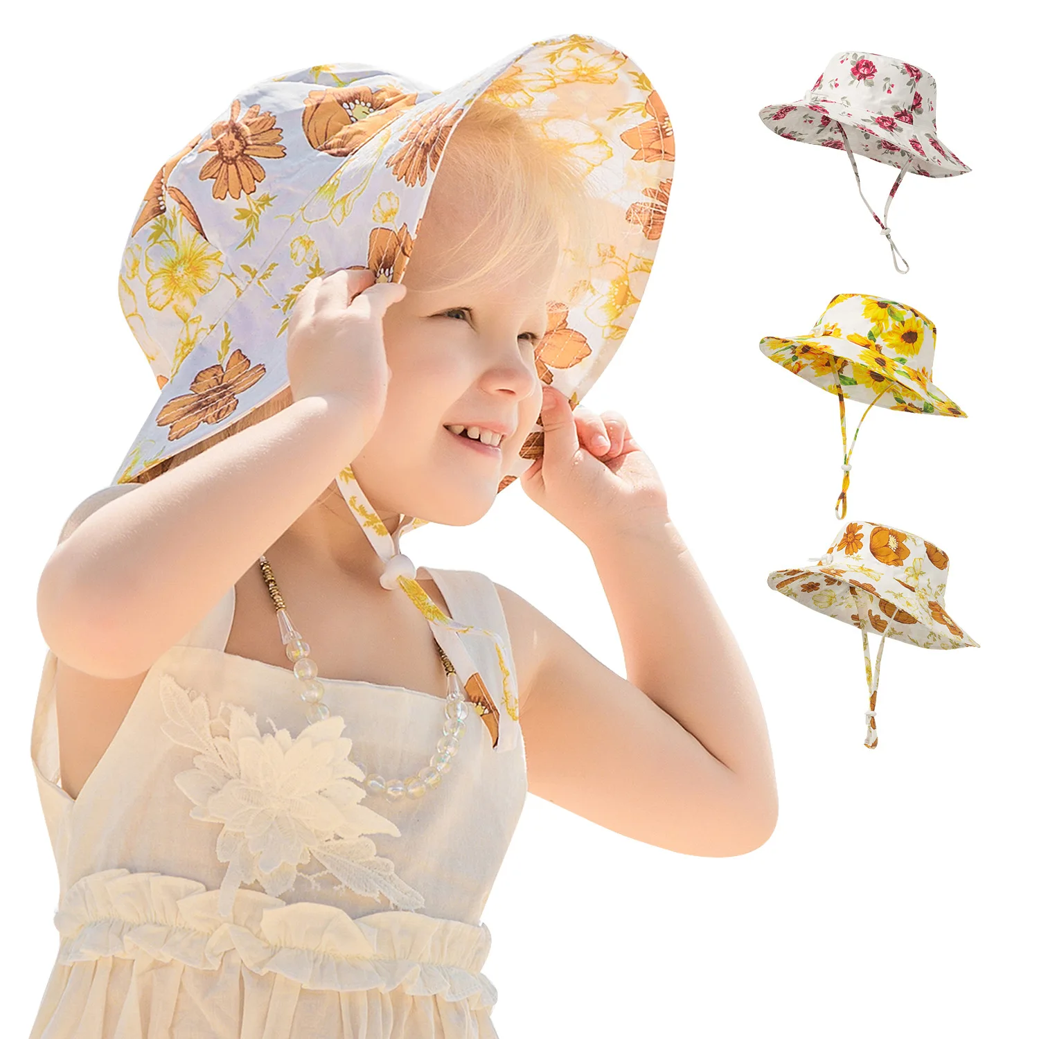 

Big Brim Baby Sun Hat Summer Spring Kids Bucket Hat for Girls Boys Cotton Linen Children Cap Beach Travel Kids Hats Caps 2M-6Y