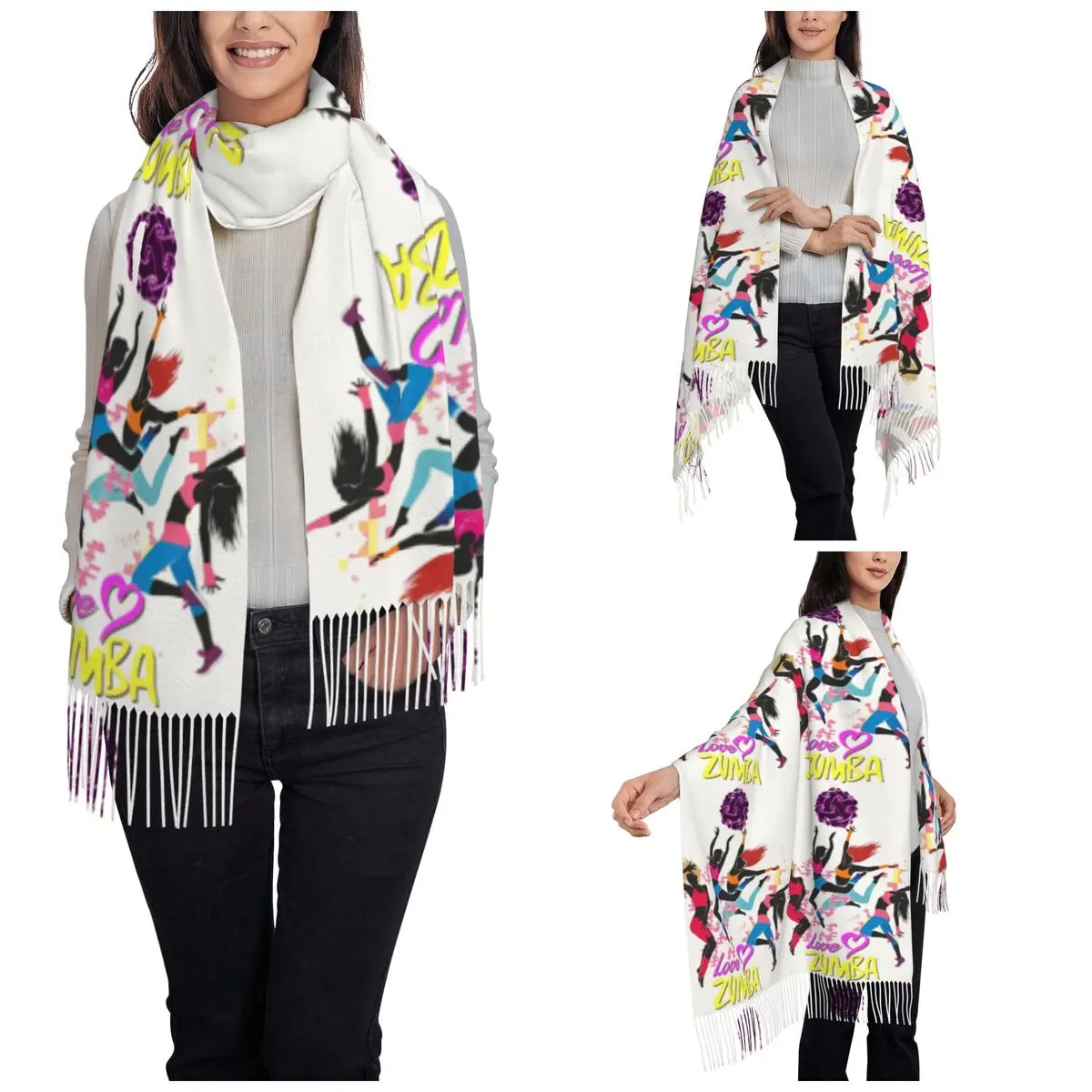 Z-Zumbas Фитнес Тренажерный Зал Пляжная Вечеринка Танцевальный Шарф для Женщин Зима