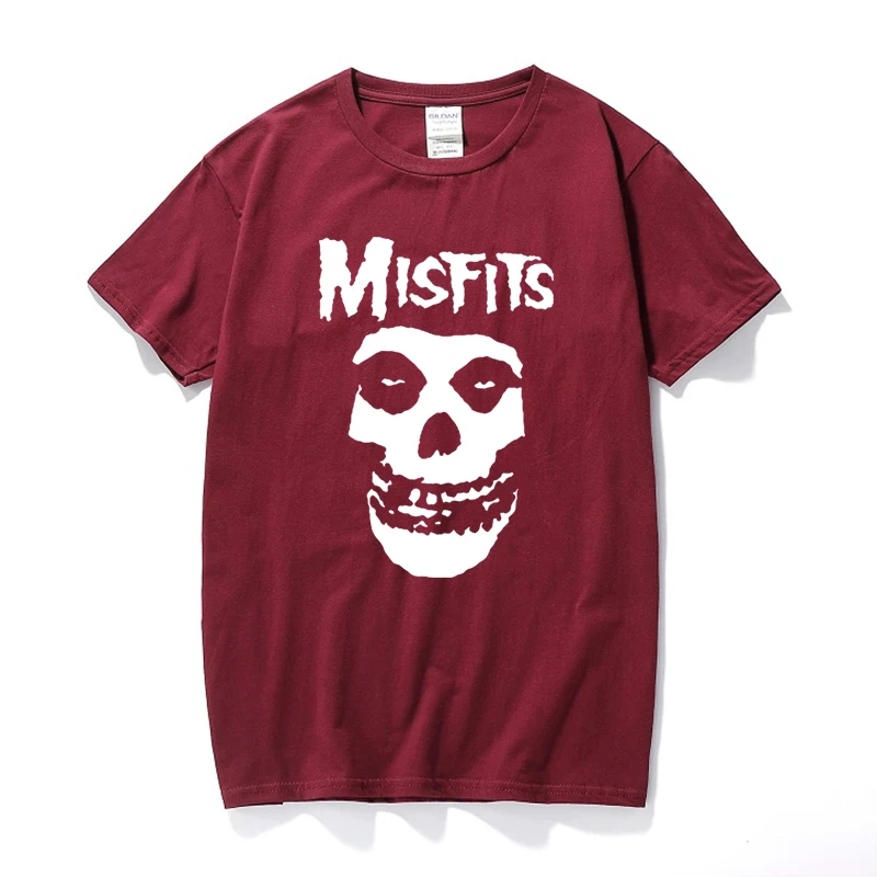 Мужская хлопковая футболка misfits в стиле хип-хоп с принтом черепа от AliExpress WW