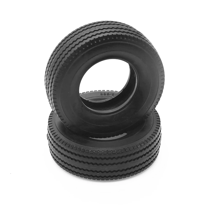 

2Pcs Rubber Tire Tyre 28Mm Width For 1/14 Tamiya RC Truck Tipper Man Scania Actros R620 R470 Trailer Parts