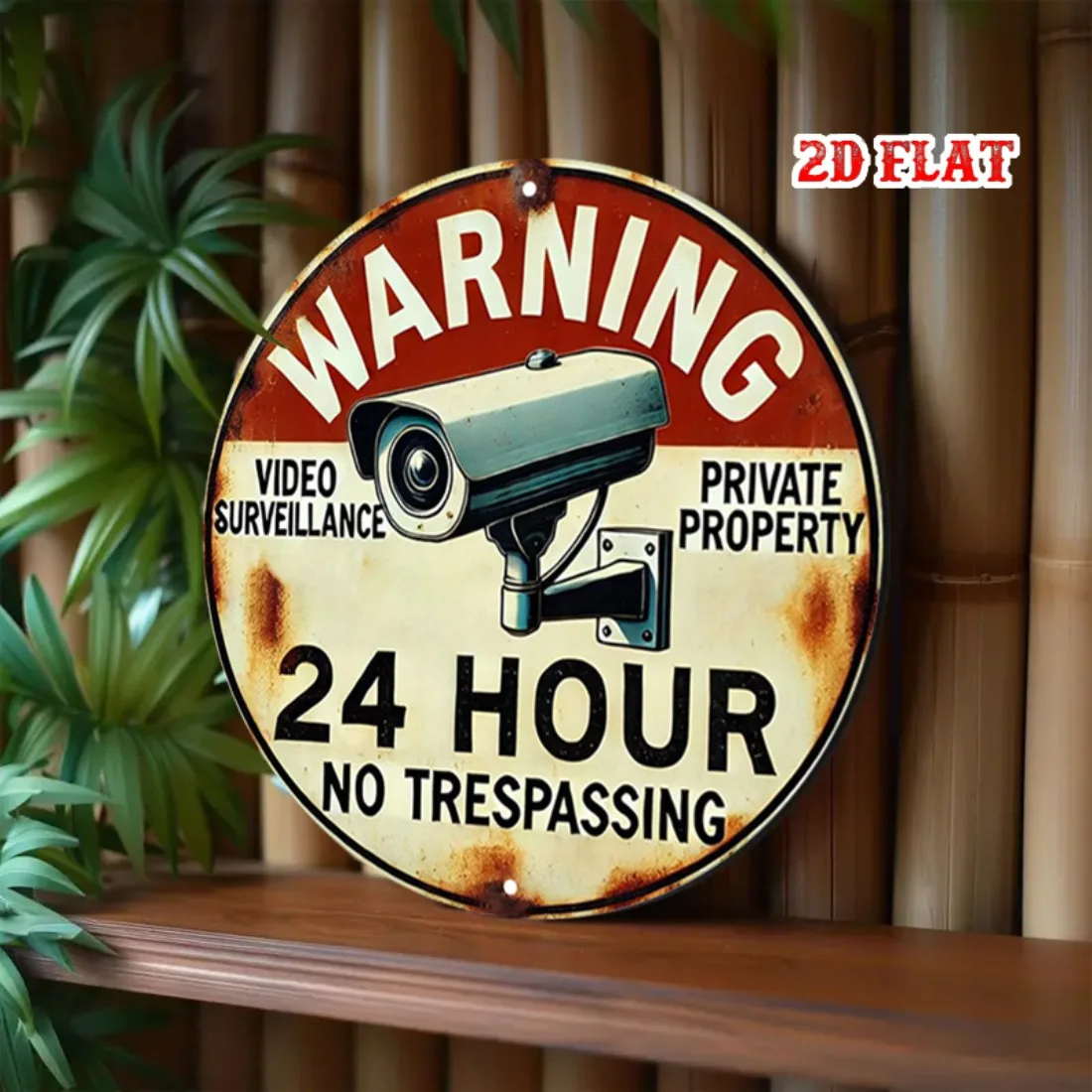 

Винтажный металлический знак "No Trespassing", 7,87 дюймов, алюминий