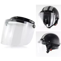 windproof 3 snap visor lens shield for motorcycle helmets flip up down open face anti glaring helmet accessories