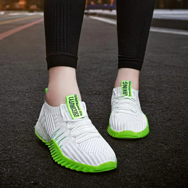 

Summer Non-slip Socks Sneakers Women Sport Shoes Women's Sports Shoes for Fitness White Knit Chaussure Running Sneackers D-559