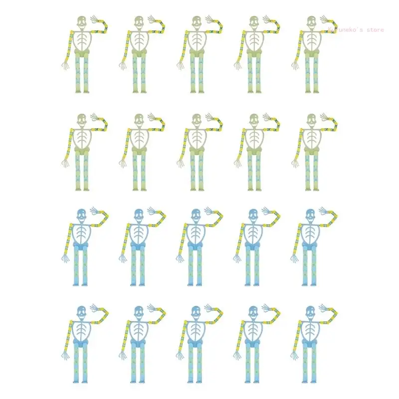 

Set of 10 Transformable Skeleton Fidgets Toy Halloween Man Stress Relief Gift