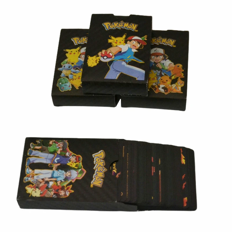 11-55 Pcs/Set Spanish Pokemon Metal Cards Box Golden Letter Pikachu Charizard VMAX GX TCG Game Collection Rare Shiny Toys |