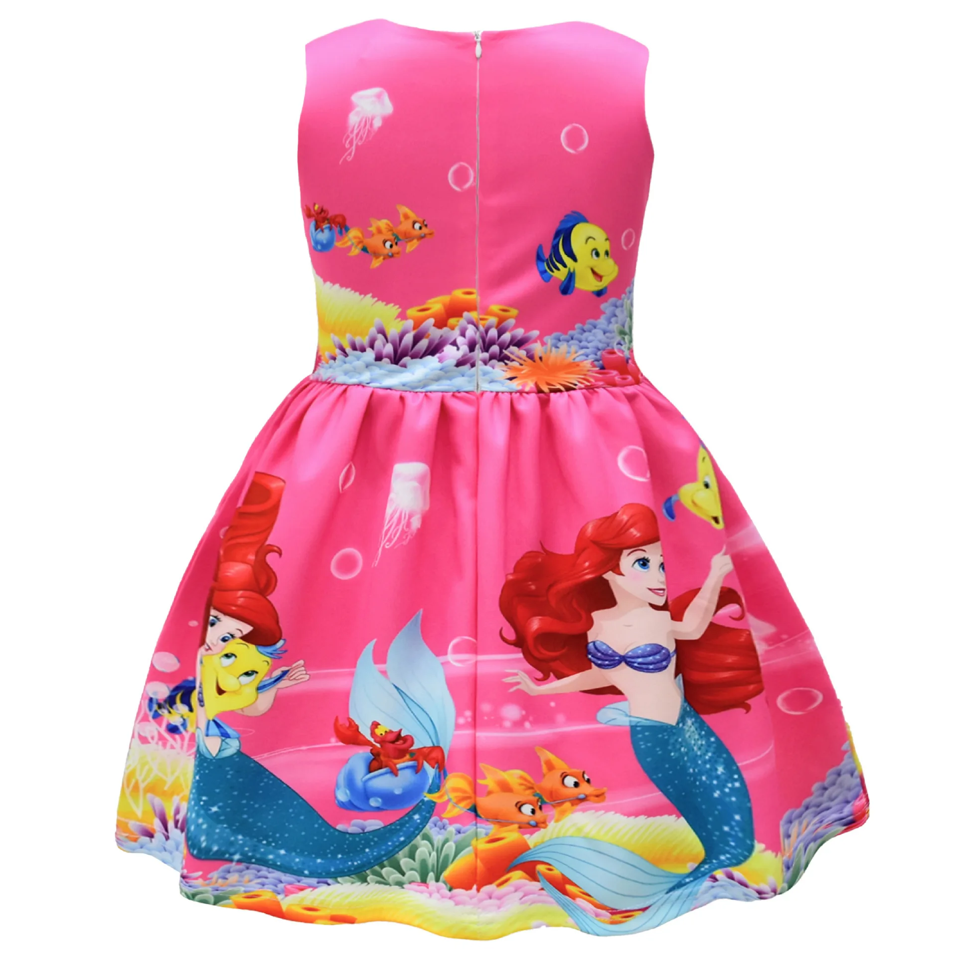 2021 летнее платье с короткими рукавами для маленьких девочек принтом из