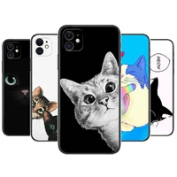 cat cartoon female phone cases for iphone 13 pro max case 12 11 pro max 8 plus 7plus 6s xr x xs 6 mini se mobile cell