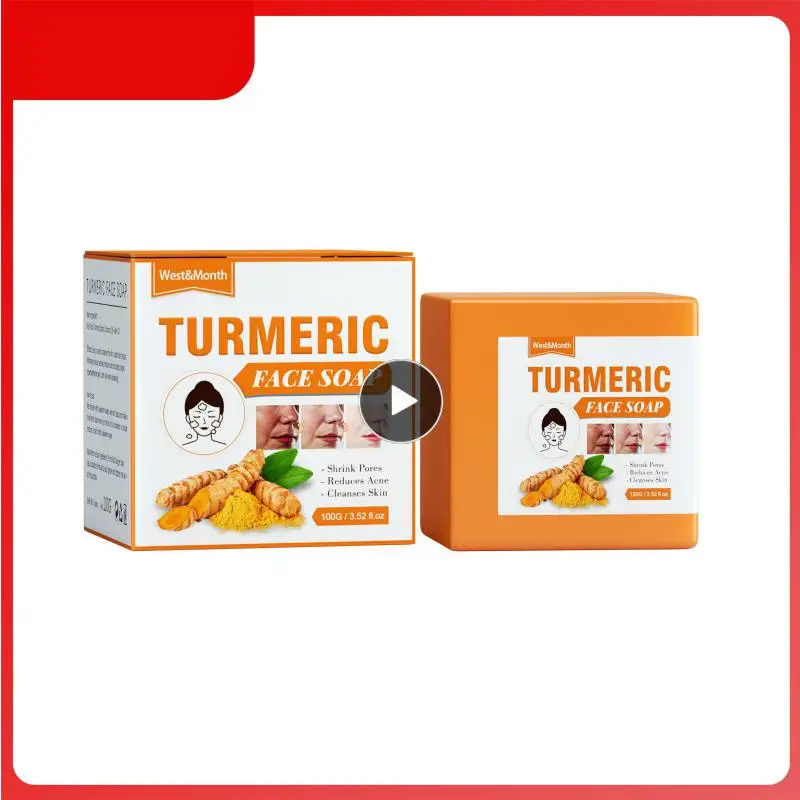 

Natural Turmeric Soap Natural Plant Formula Mild and Non Irritating Alkalescence Soap Oil Control Moisturizing Whitening Soap