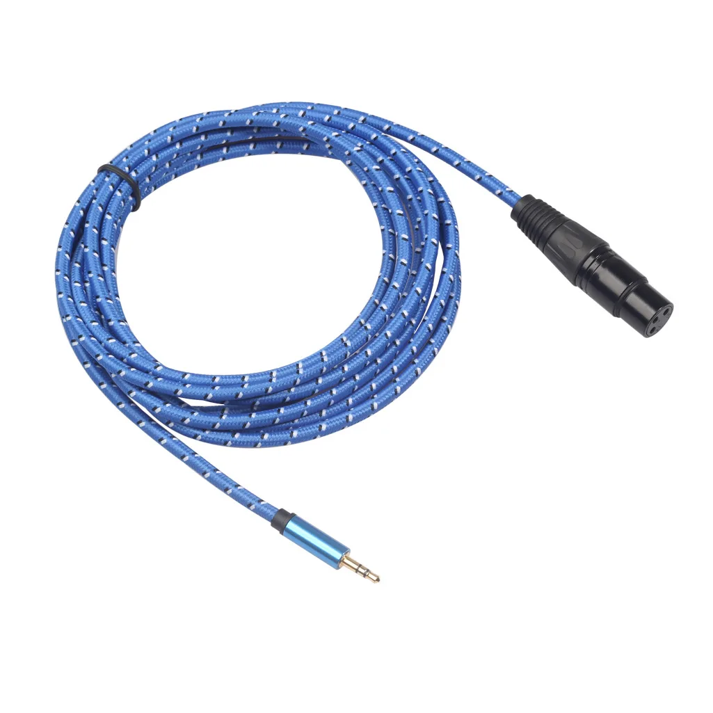 

3m gold-plated head pure copper conductor with braided 3.5 turn XLR female Canon three-core camera microphone cable