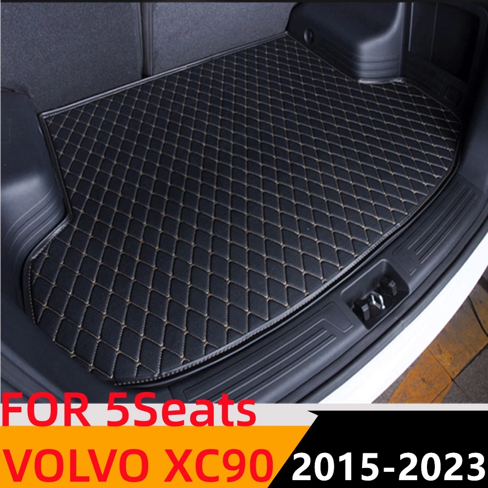 

Автомобильная подкладка Sinjayer для багажника любой погоды, коврик для багажника, ковер, плоский боковой подкладка для груза, чехол для Volvo XC90, 5 мест, 2015-2023