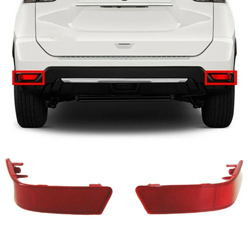 

1 пара, отражатель заднего бампера для Nissan Rogue 2017 2018 2019