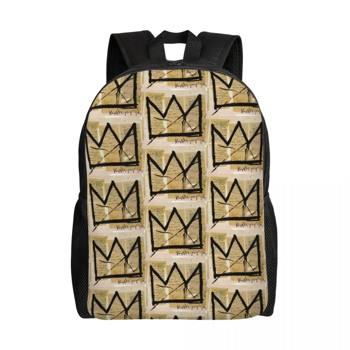 

Водонепроницаемый рюкзак Crown By Basquiats для мужчин и женщин, ранец для школы и колледжа с принтом граффити