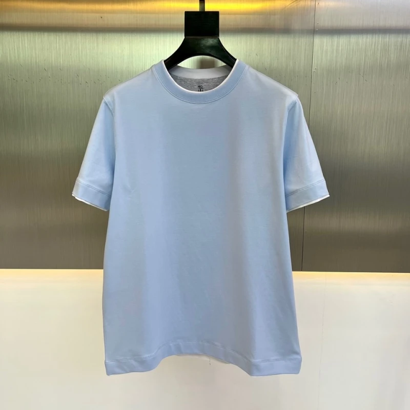 

2023 Summer Classic New Men's T-shirt Top Quality Designer Clothing Luxury Concise Business Casual Short-sleeved Men T-shirt XXL