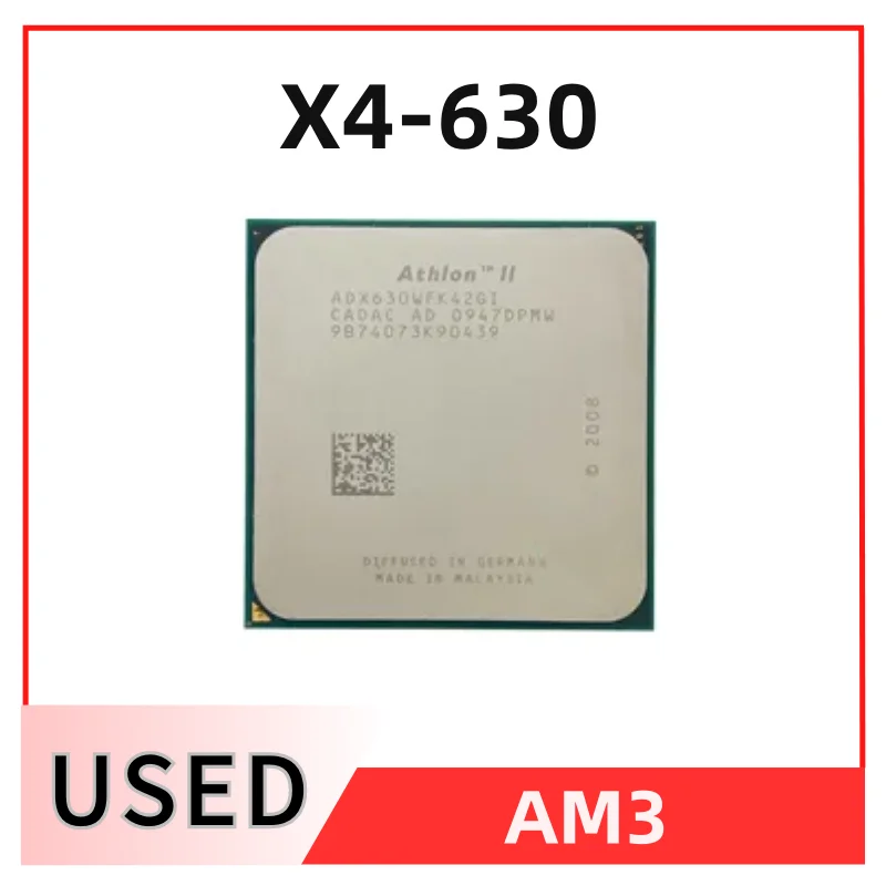 

Athlon II X4 630 X4-630 2.8 GHz Quad-Core CPU Processor ADX630WFK42GI Socket AM3