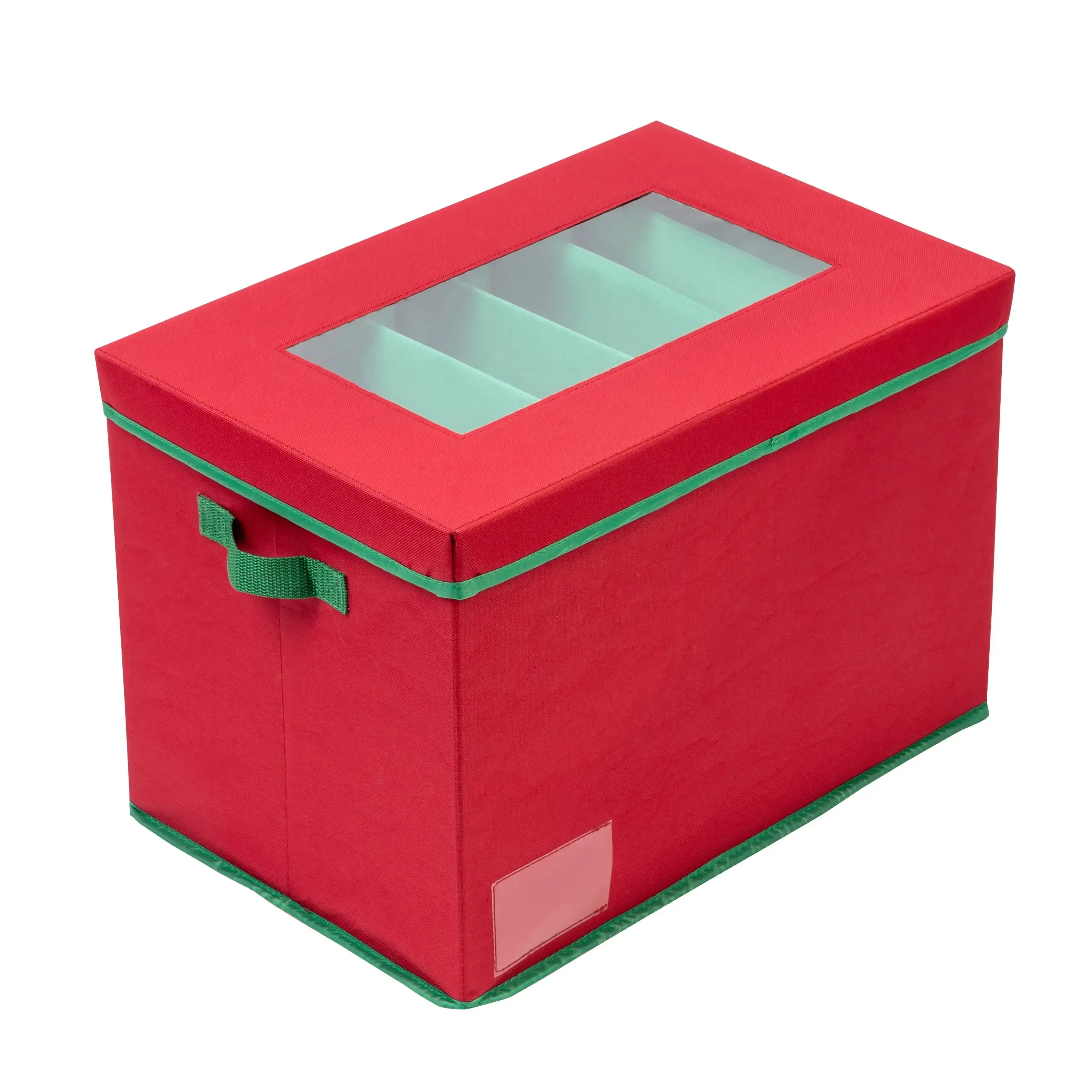 

g Christmas Tree Lights Storage Box With Handles, Red