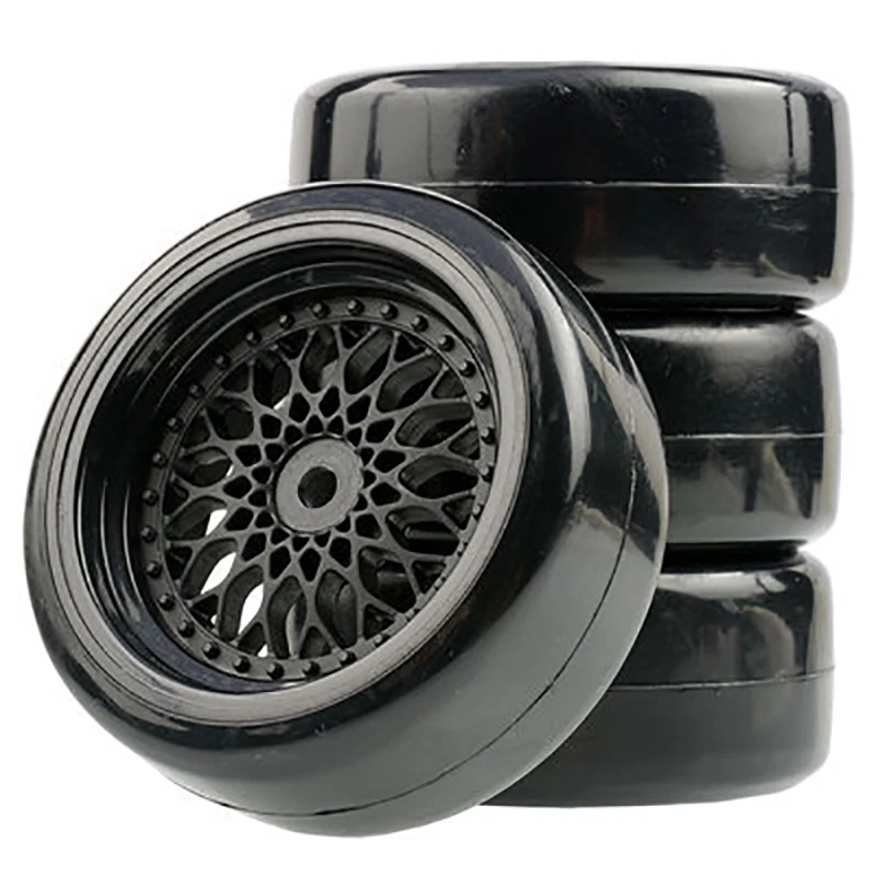 4 шт. RC 1:10 Дрифт Автомобильные пластиковые колесные диски и шины для HSP 94123/94103/D4/D3