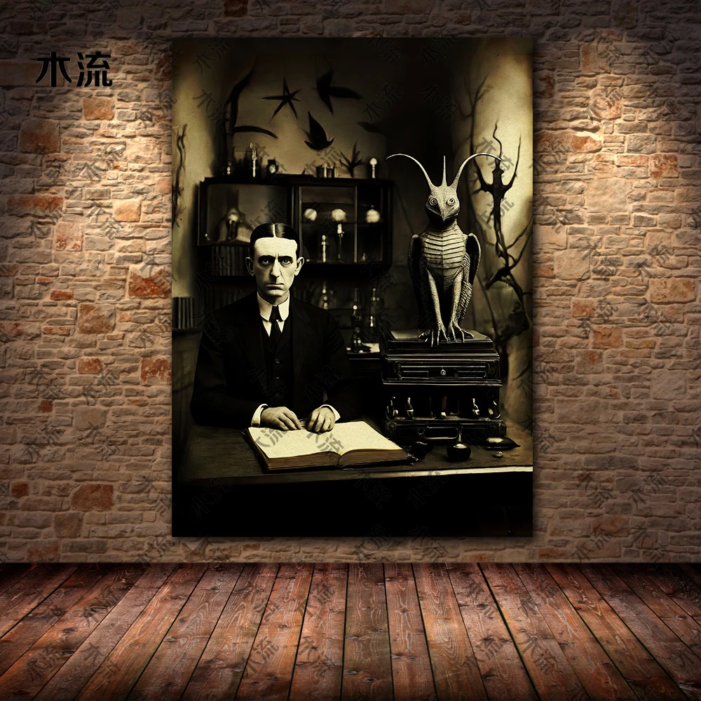 Экстракт Cthulhu жуткая фотография настенная живопись на холсте винтажная
