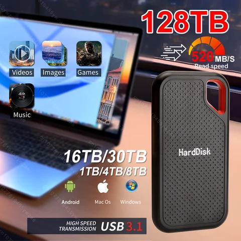 Портативный твердотельный накопитель 256 ТБ USB3.1 Type-C
