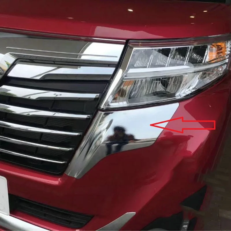 

For Toyota ROOMY 2016-2020 ABS Chrome Head Light Lamp Cover Front Lamp Overlay Trims Sticker Car Styling Accessories