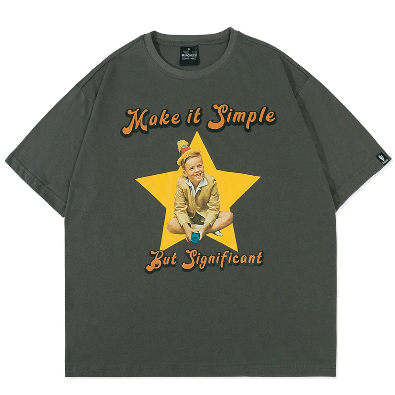 

2022 Мужская футболка в стиле хип-хоп, уличная одежда, футболка с буквенным принтом для мальчиков, хлопковая Повседневная футболка в стиле Хар...