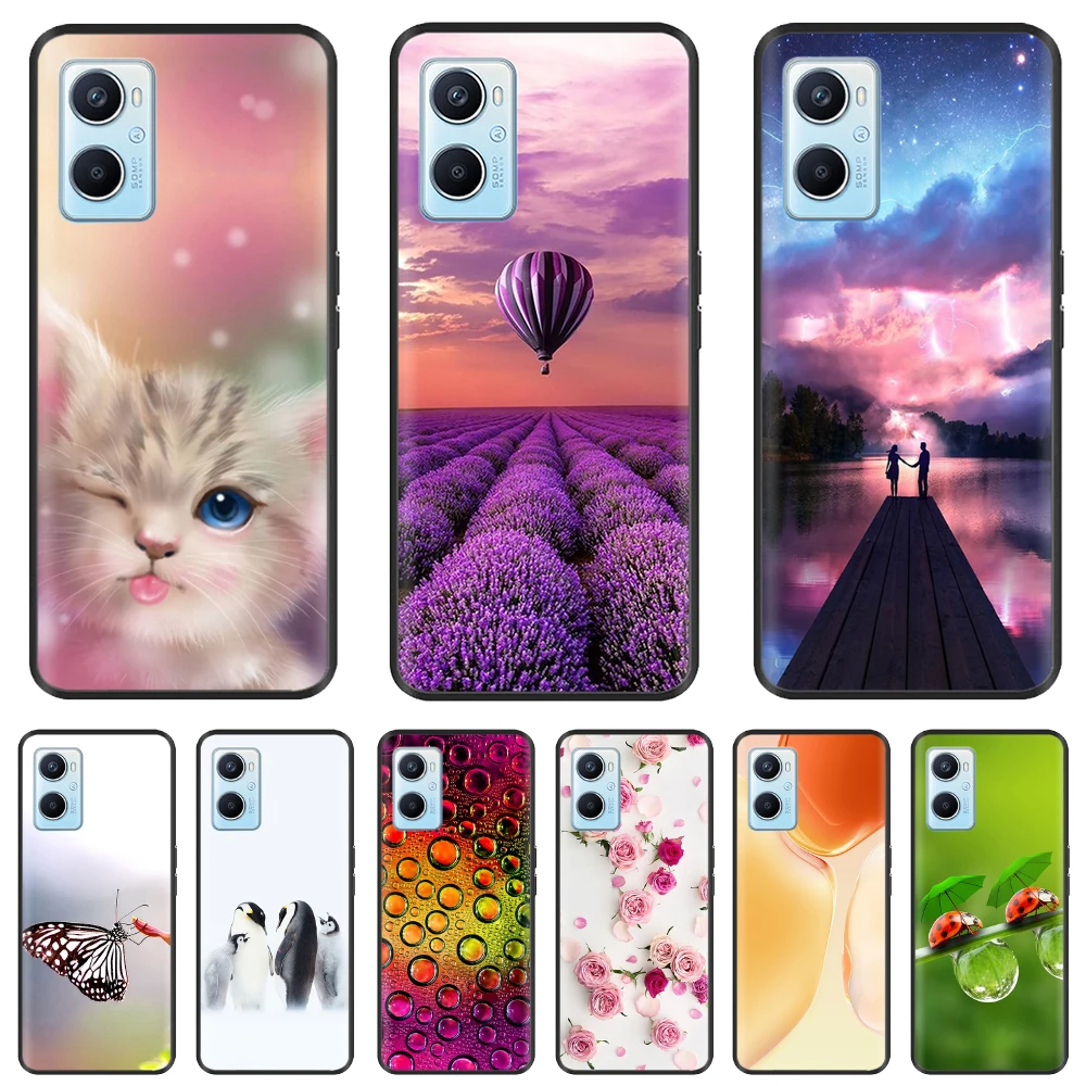 

For Oppo A96 4G Case OPPOA96 CPH2333 Cute Daisy Painted Cover Silicone Soft TPU Fundas Phone Cases for Oppo A96 4G a 96 Bumper