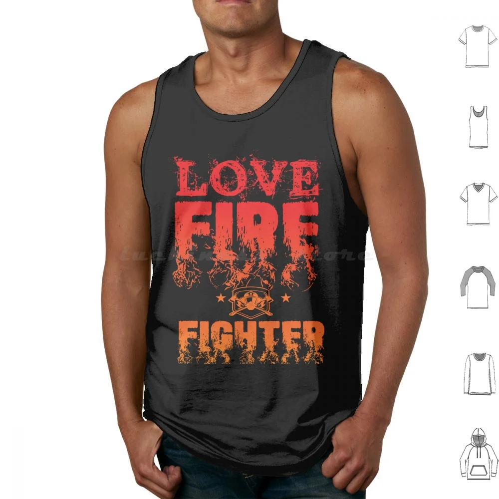 Безрукавка Love Fire Fighter тонкая красная линия без рукавов для пожарных флорианцев