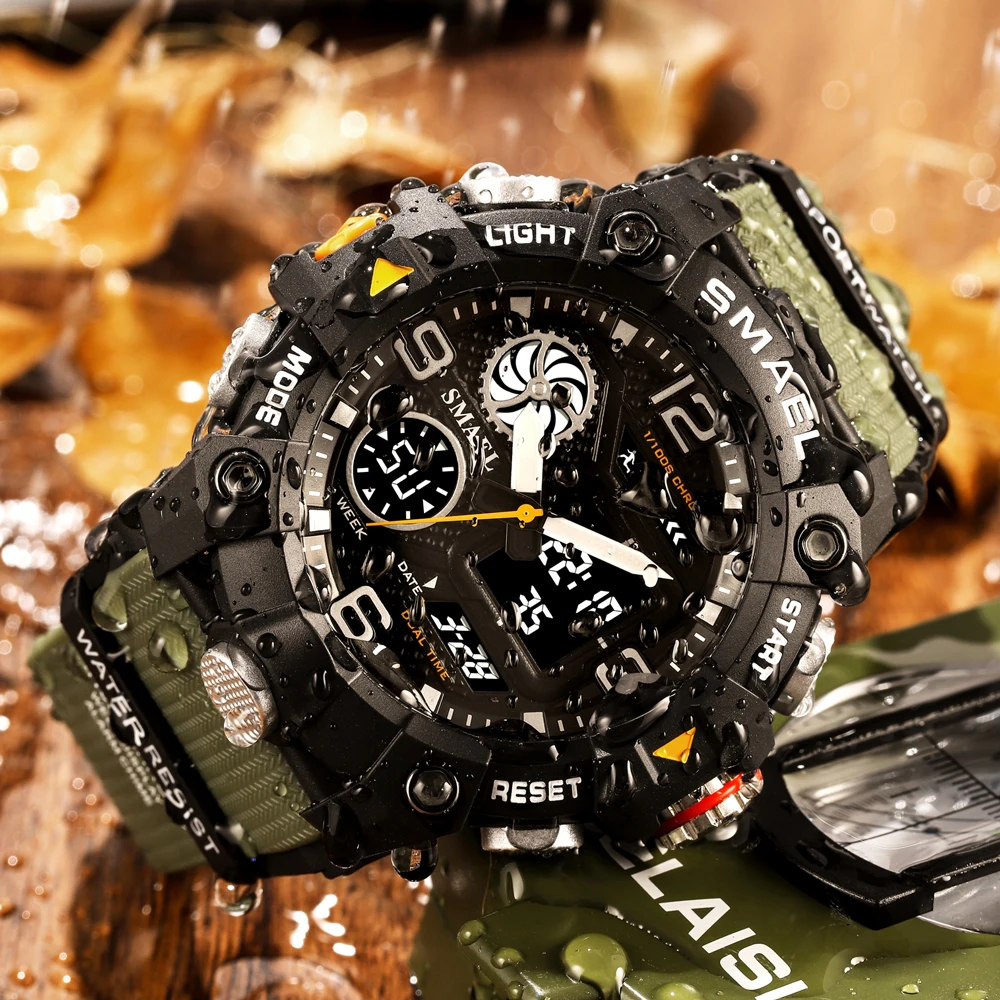 SMAEL модные кварцевые часы для мужчин оранжевые мужские оригинальные лучшие