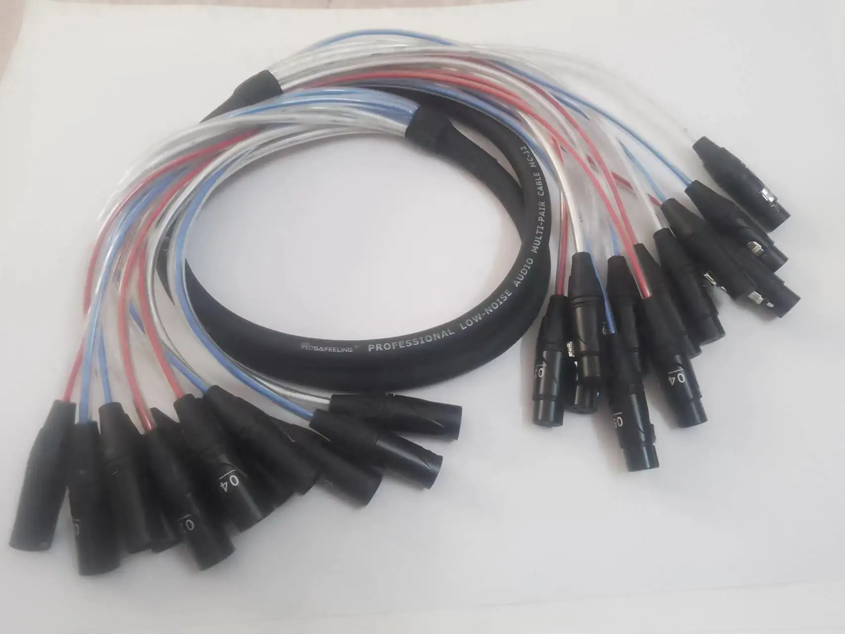 2 4 6 8 12-контактный 3-контактный XLR кабель штекер-гнездо сбалансированный мультимедийный профессиональный аудио удлинитель сценическое освещение 16 каналов