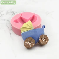 kinds baby carriage fondant cake decorating tools cupcake chocolate silicone molds kitchen baking diy handsoap resin art moulds