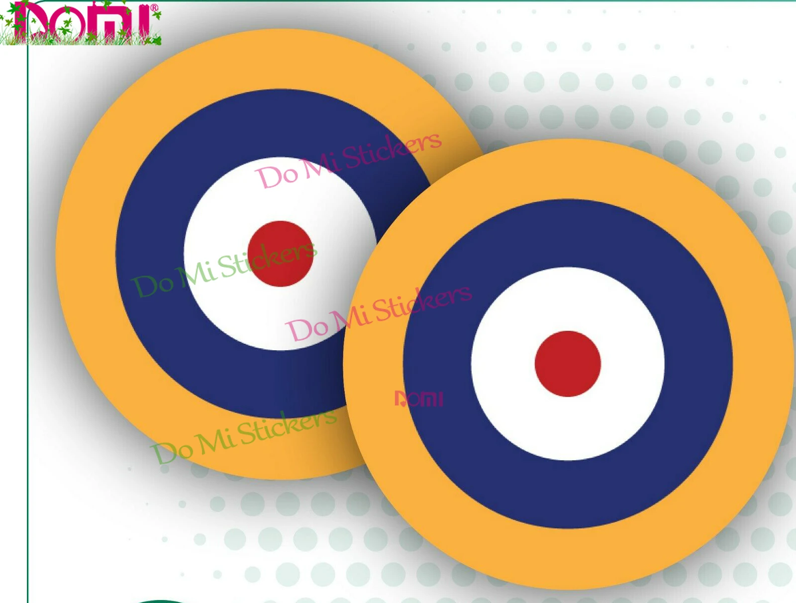 

2 X RAF TYPE A1 ROUNDEL CIRCLE for CAR LORRY VINYL SELF ADHESIVE STICKERS Car Styling Car Stickers Quality KK Vinyl Decal